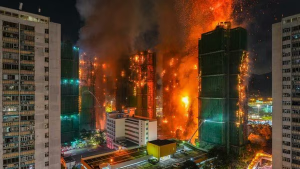 हांगकांग में बहुमंजिला इमारत में भीषण आग—44 की मौत, कई लापता